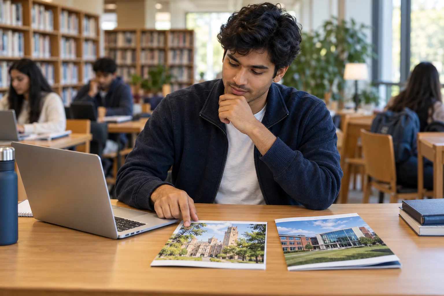 Student comparing university options